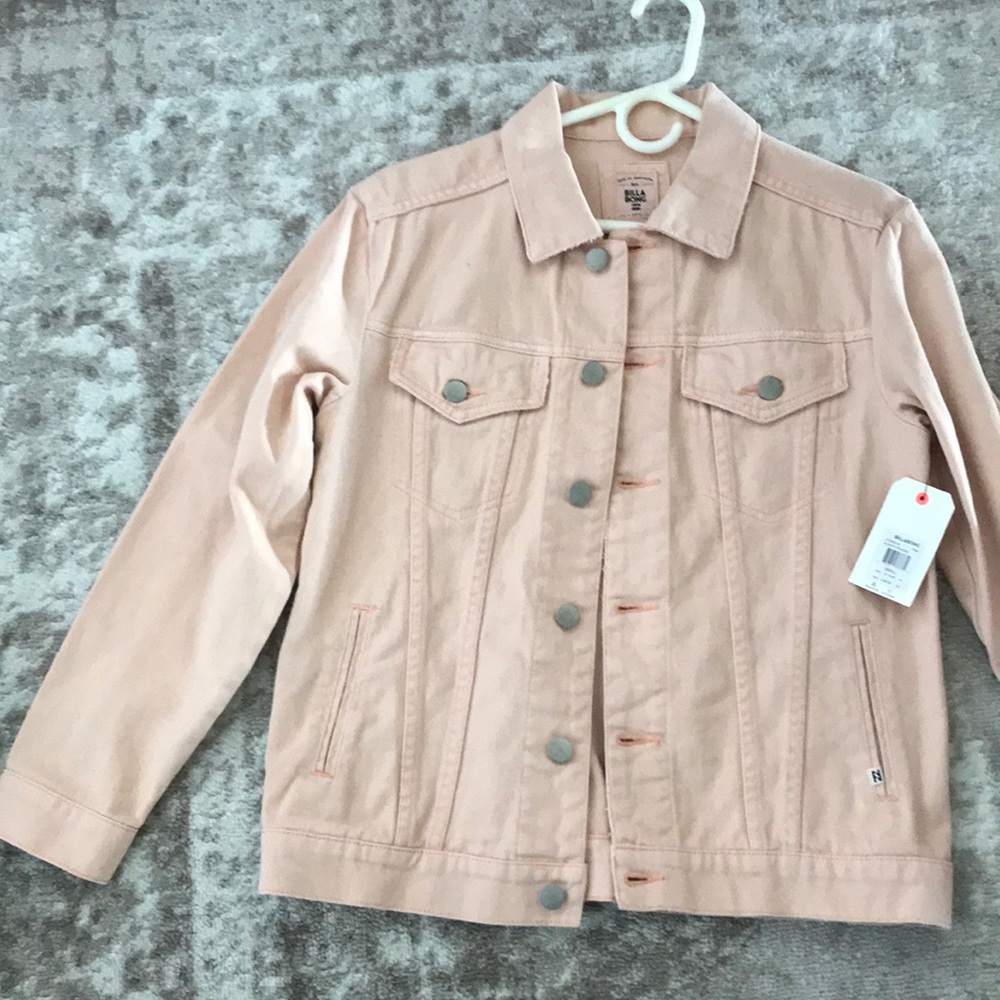 Billabong light pink jean jacket